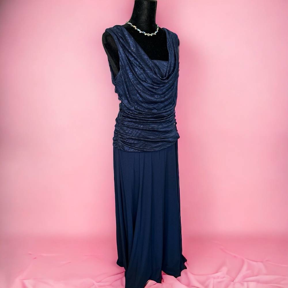 NWT Navy Blue Long Evening Gown